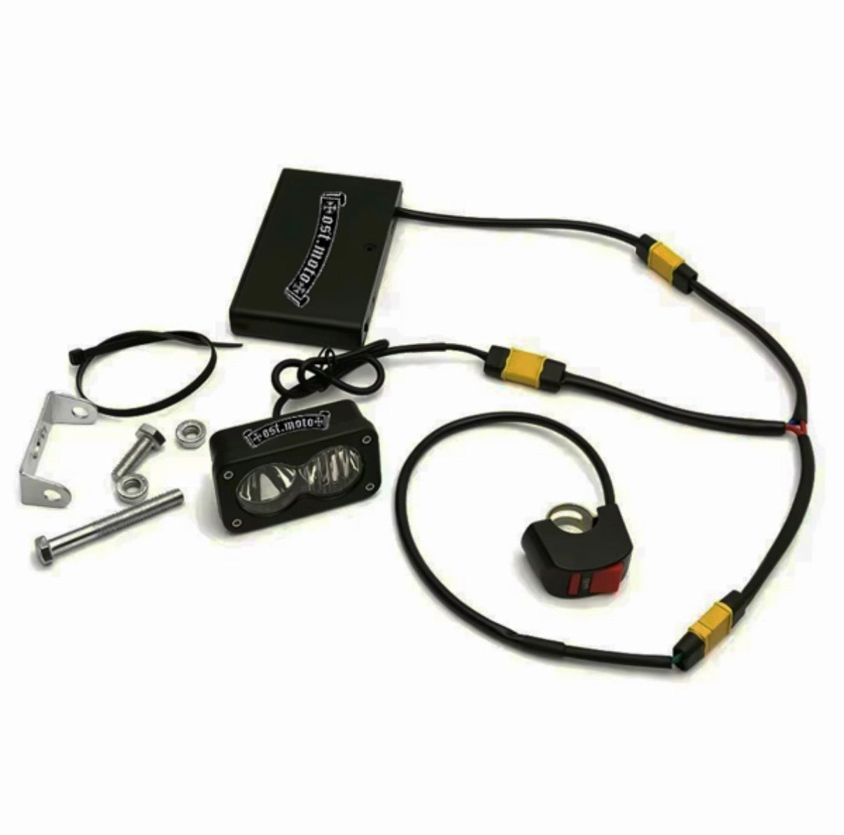 Universal plug and play Baja light to battery pack (WITH LIGHT SWITCH FOR HANDLEBARS)