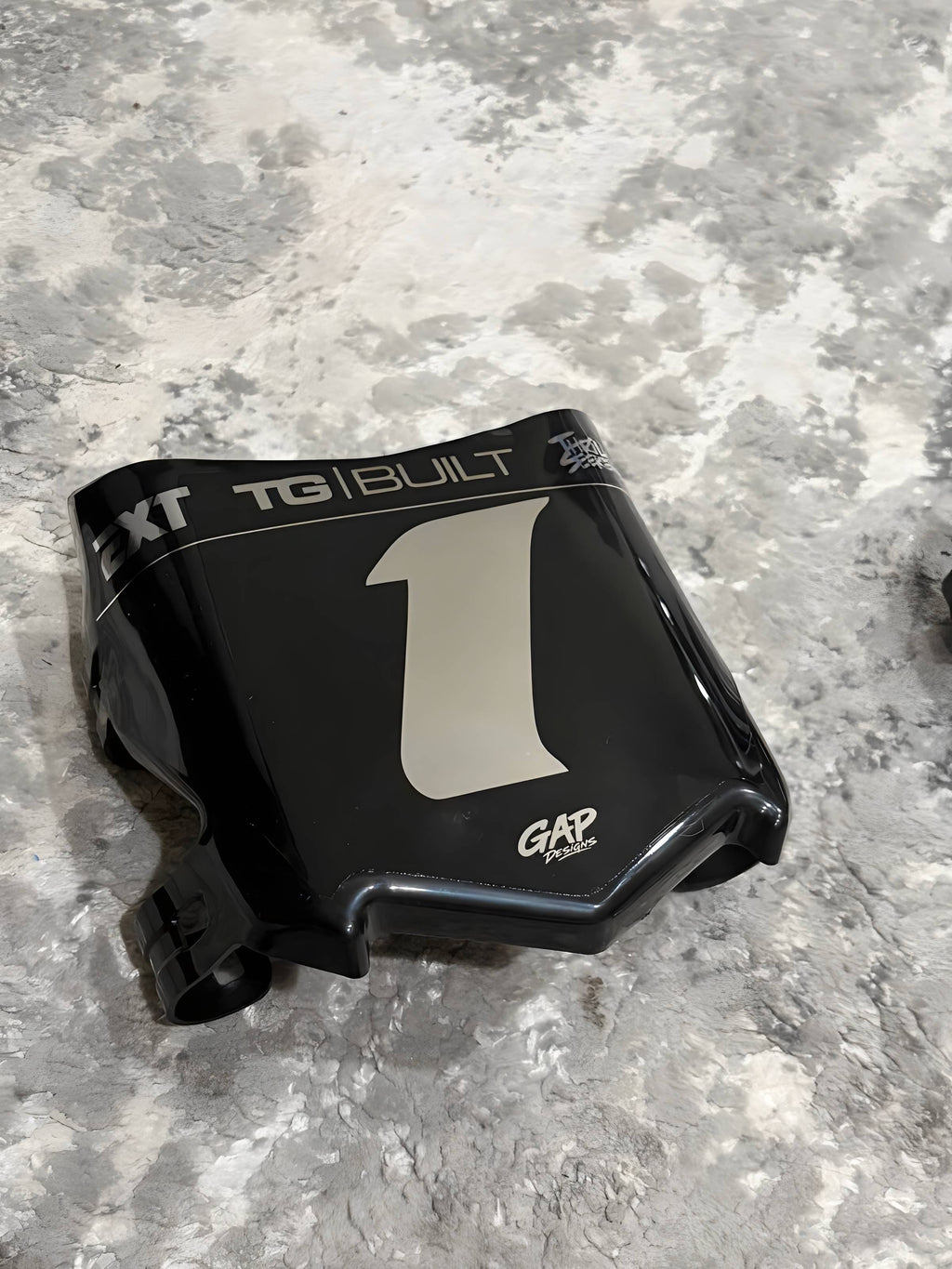 Chrome, glossy motocutz with decal
